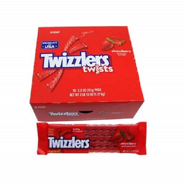 Twizzlers Strawberry Twists 70g Aniseed Rock